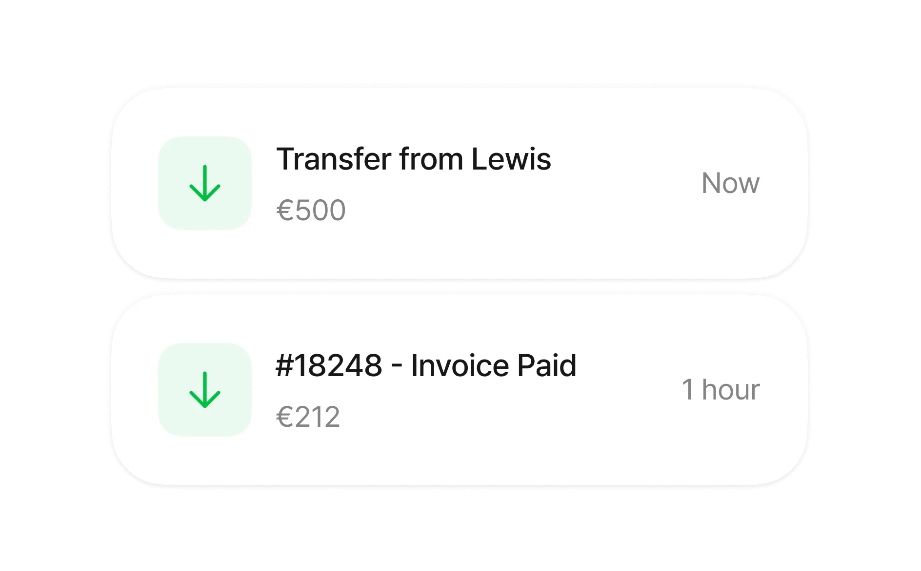 Track payments in real time